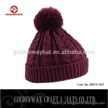 2016 fábrica por atacado nova moda pom pom inverno beanie chapéu